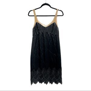 LAUNDRY By Design Black Silk Sleeveless Silk Sheath Tank Mini Cocktail Dress 0